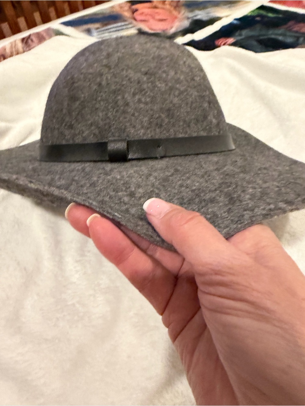 Target Gray Felt Floppy Hat with Black Band